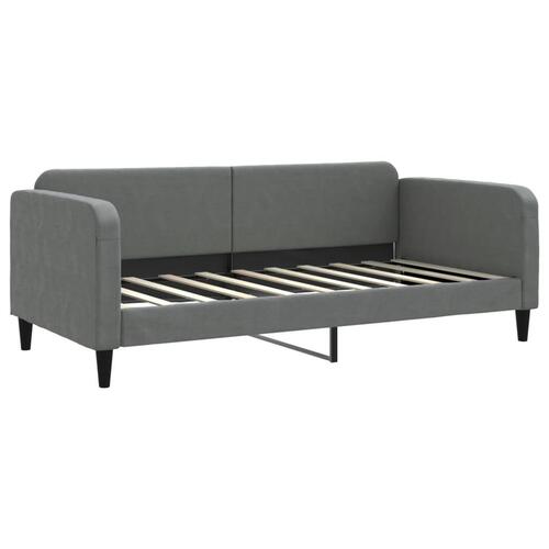 Daybed med udtræk og skuffer 90x190 cm stof mørkegrå