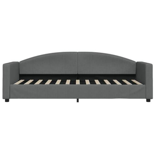Daybed med udtræk og skuffer 80x200 cm stof mørkegrå