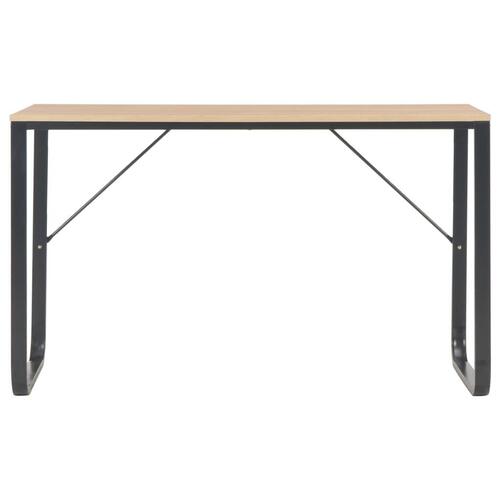 Computerbord 120x60x73 cm sort og egetræsfarve