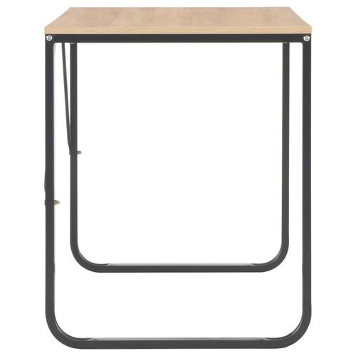 Computerbord 120x60x73 cm sort og egetræsfarve
