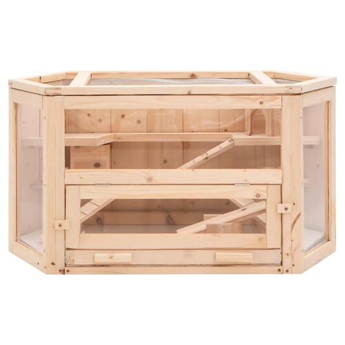 Hamsterbur 80x40x43 cm massivt fyrretræ