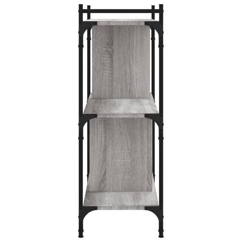 Bogreol 76x32x88 cm 3 hylder konstrueret træ grå sonoma-eg