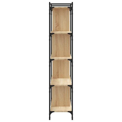 Bogreol 76x32x158 cm 5 hylder konstrueret træ sonoma-eg