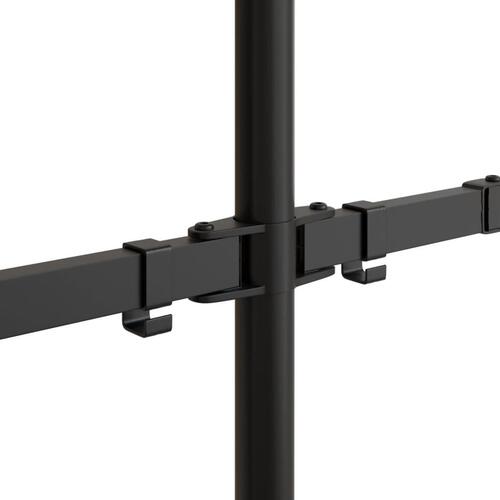 Dobbelt skærmstativ VESA 75/100 mm stål sort