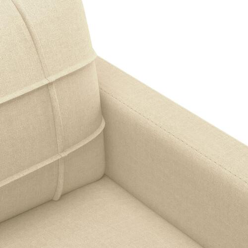 3 personers sofa med hynder stof cremefarvet