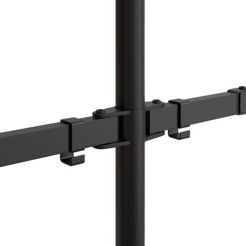 Dobbelt skærmstativ VESA 75/100 mm stål sort
