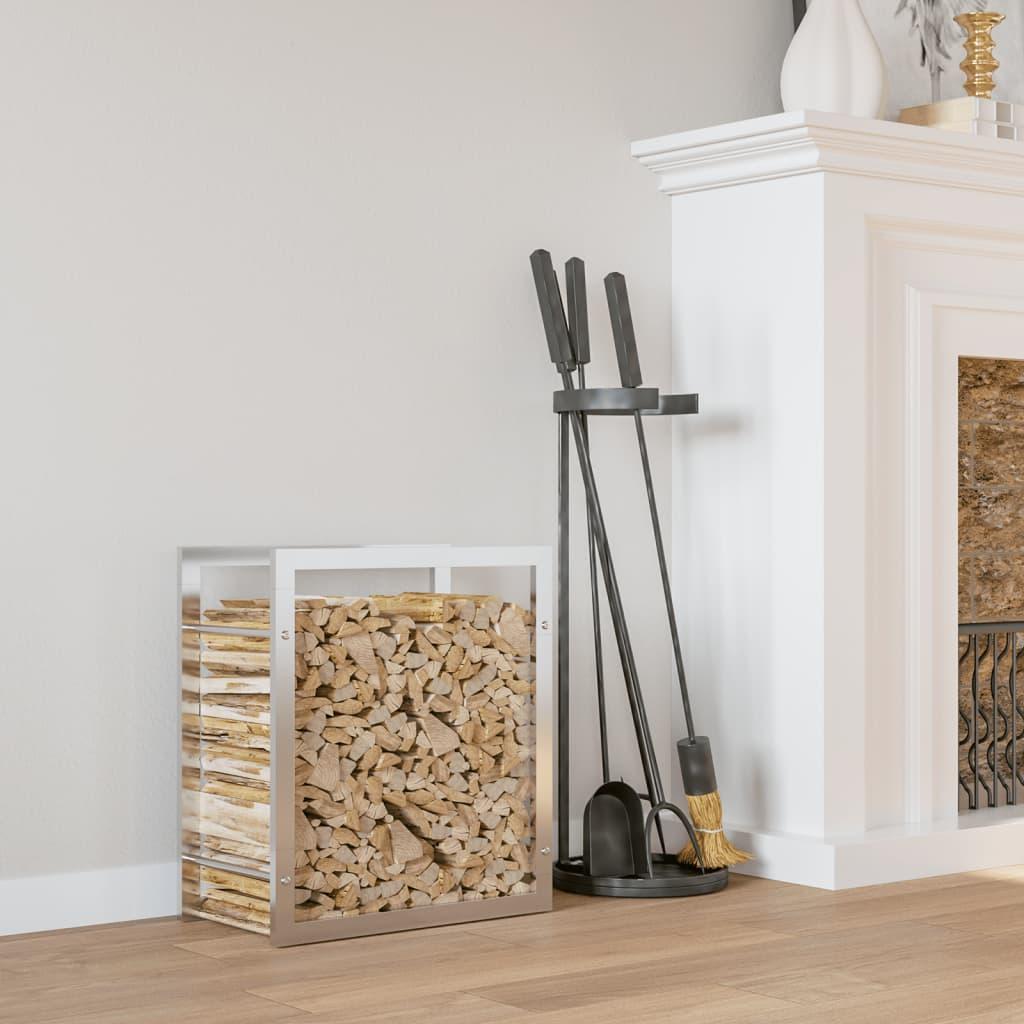 Brændestativ 50x28x56 cm rustfrit stål billede