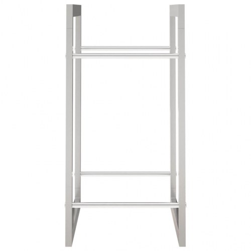 Brændestativ 50x28x56 cm rustfrit stål