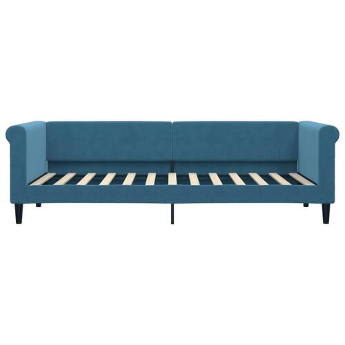 Daybed med madras 80x200 cm velour blå