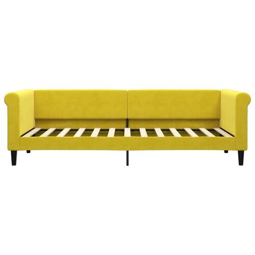 Daybed med madras 80x200 cm velour gul