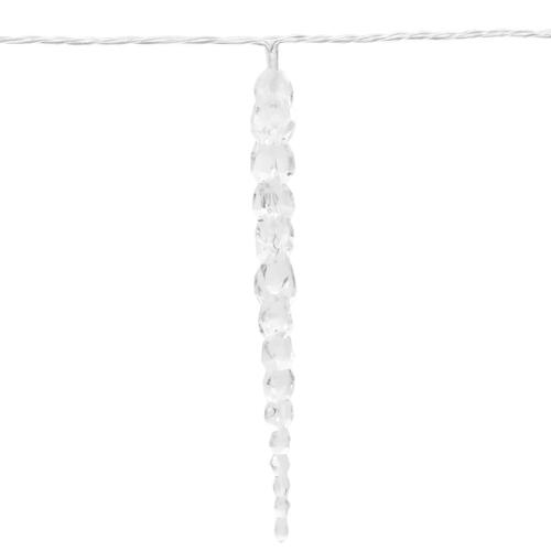 Lyskæde m. istapper 200 LED'er 20 m akryl PVC kold hvid