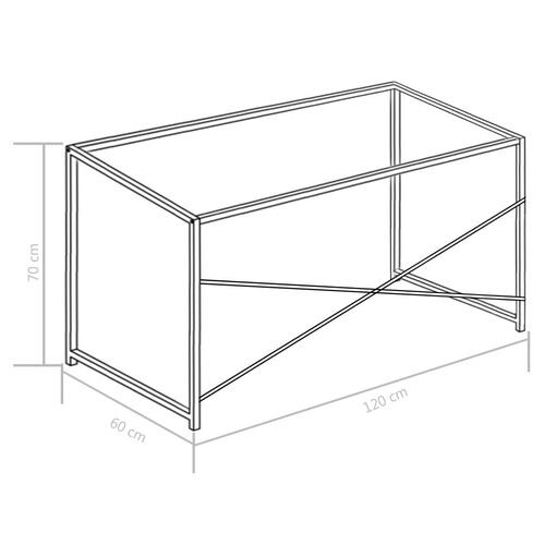 Computerbord 120 x 60 x 70 cm hvid og egetræsfarve