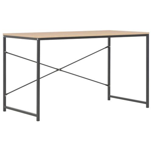 Computerbord 120 x 60 x 70 cm sort og egetræsfarvet
