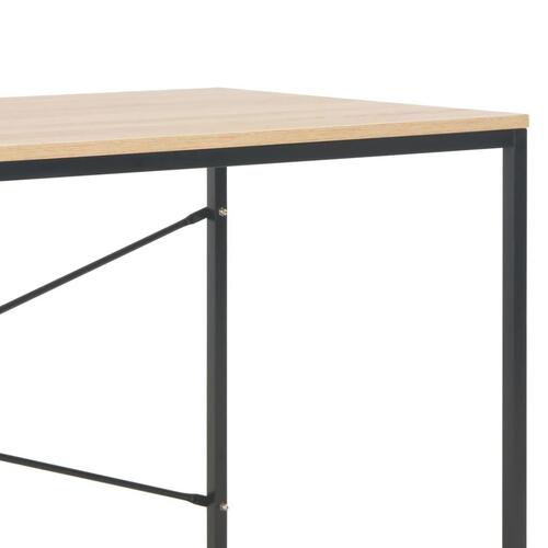 Computerbord 120 x 60 x 70 cm sort og egetræsfarvet