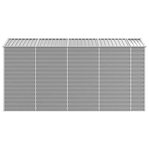 Haveskur 191x385x198 cm galvaniseret stål lysegrå