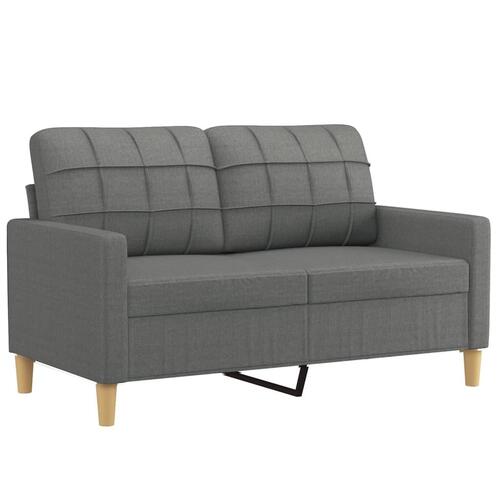 Sofasæt 4 dele med hynder stof mørkegrå