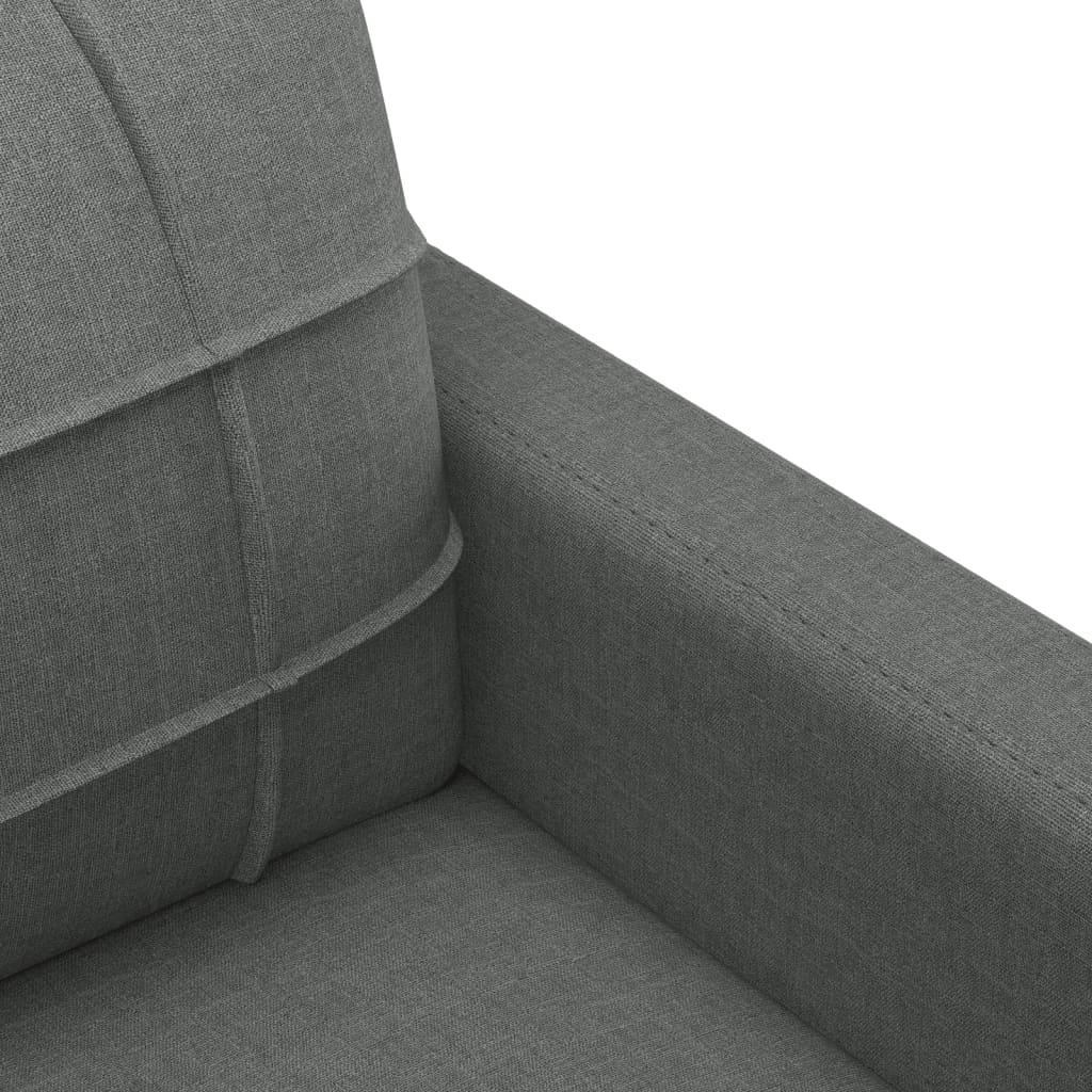 Sofasæt 4 dele med hynder stof mørkegrå