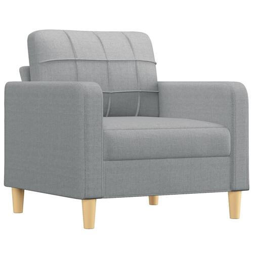 Sofasæt 4 dele med hynder stof lysegrå