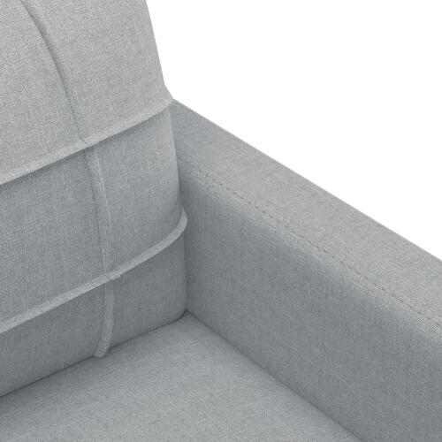 Sofasæt 4 dele med hynder stof lysegrå
