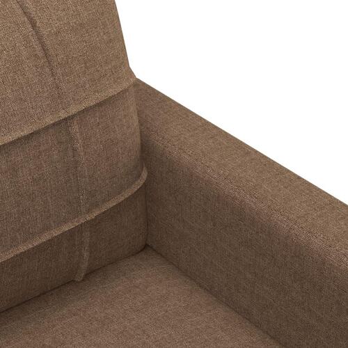 Sofasæt 4 dele med hynder stof brun