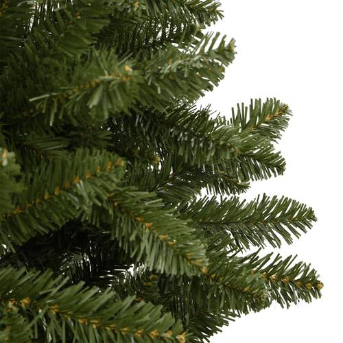 Kunstigt juletræ med juletræsfod 150 cm hængslet grøn