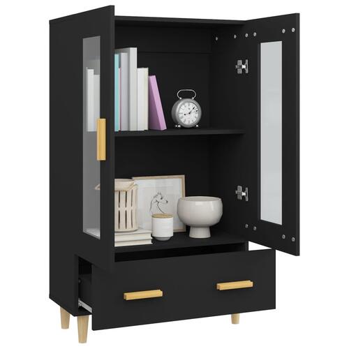 Skab 70x31x115 cm konstrueret træ sort