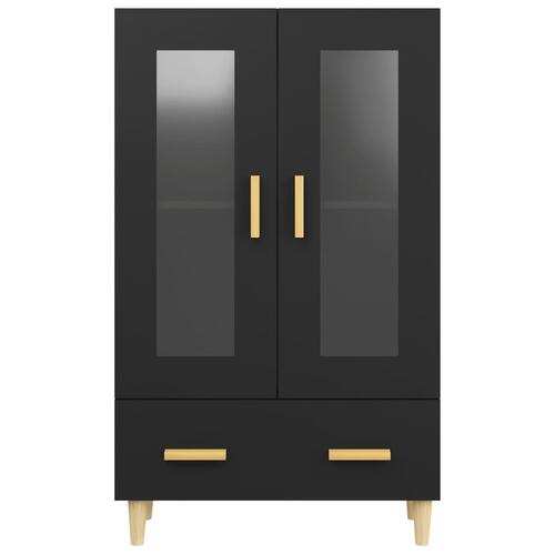 Skab 70x31x115 cm konstrueret træ sort