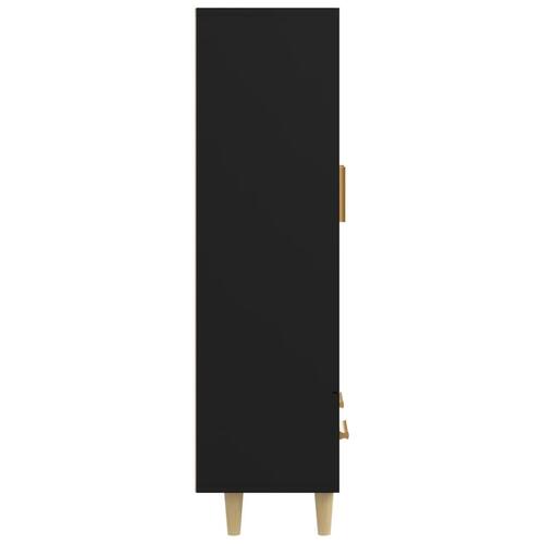 Skab 70x31x115 cm konstrueret træ sort