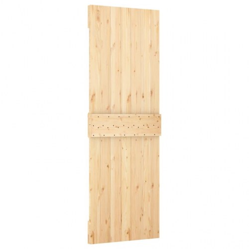 Skydedør med monteringssæt 70x210 cm massivt fyrretræ