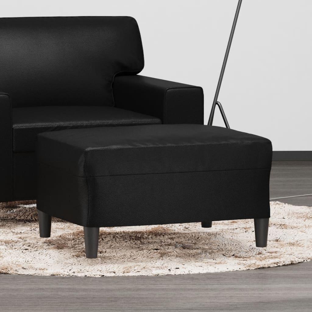 Fodskammel 70x55x41 cm kunstlæder sort