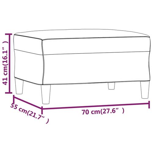 Fodskammel 70x55x41 cm kunstlæder sort