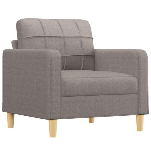 Sofastol med fodskammel 60 cm stof Gråbrun