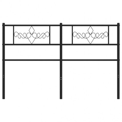 Sengegavl 135 cm metal sort