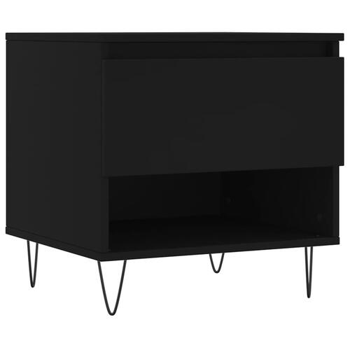 Sofabord 50x46x50 cm konstrueret træ sort