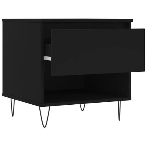 Sofabord 50x46x50 cm konstrueret træ sort