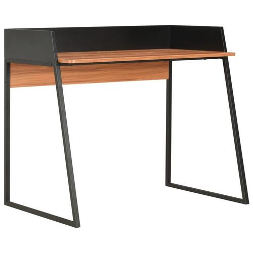 Skrivebord 90x60x88 cm sort og brun