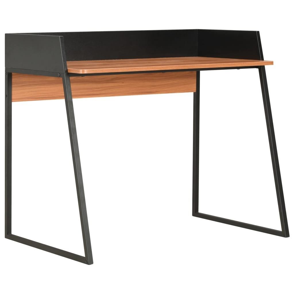 Skrivebord 90x60x88 cm sort og brun