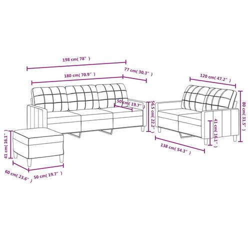 2 personers sofa med hynder stof vinrød
