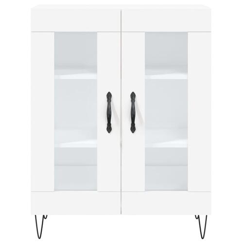 Højskab 69,5x34x180 cm konstrueret træ hvid