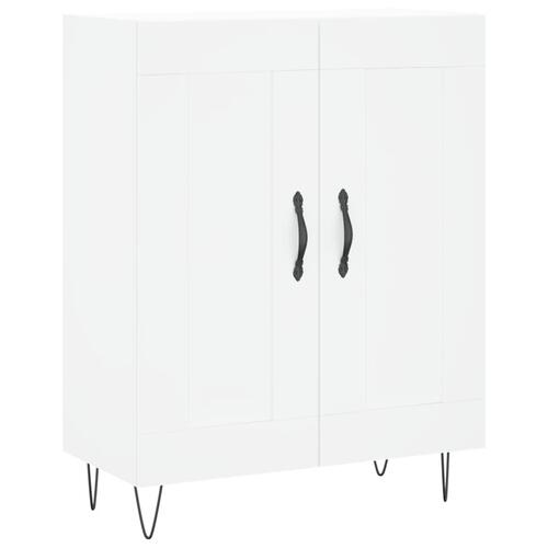 Højskab 69,5x34x180 cm konstrueret træ hvid