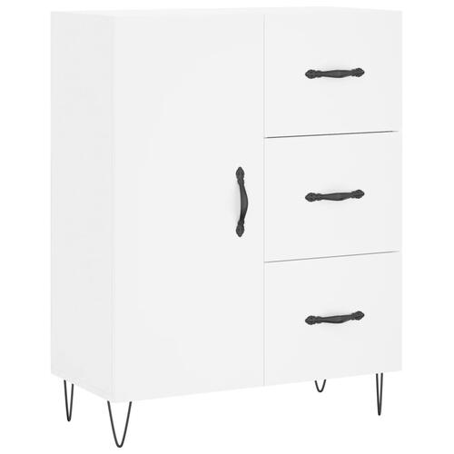 Højskab 69,5x34x180 cm konstrueret træ hvid