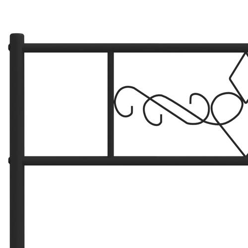 Sengeramme med sengegavl 90x190 cm metal sort