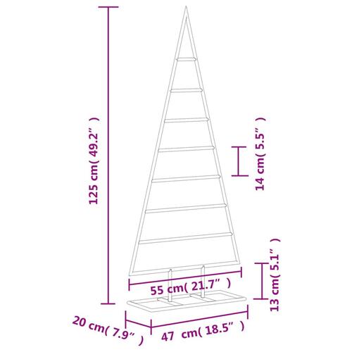 Dekorativt juletræ 125 cm metal sort