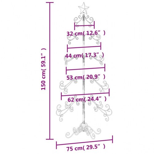 Juletræ i metal 150 cm - sort