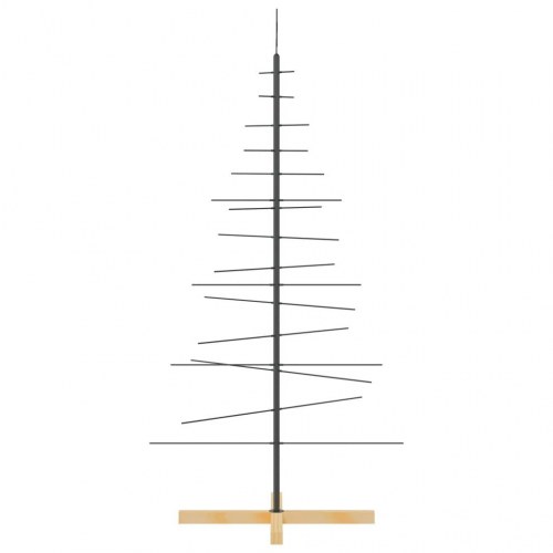 Juletræ i metal med træfod 150 cm - sort, moderne DIY-dekoration