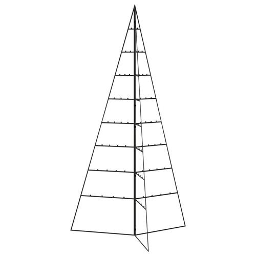 Dekorativt juletræ 180 cm metal sort
