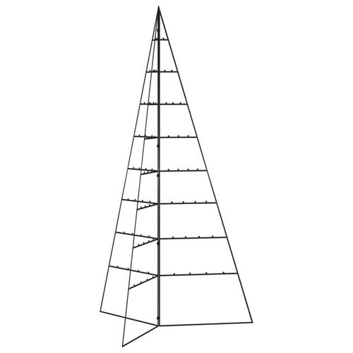 Dekorativt juletræ 180 cm metal sort