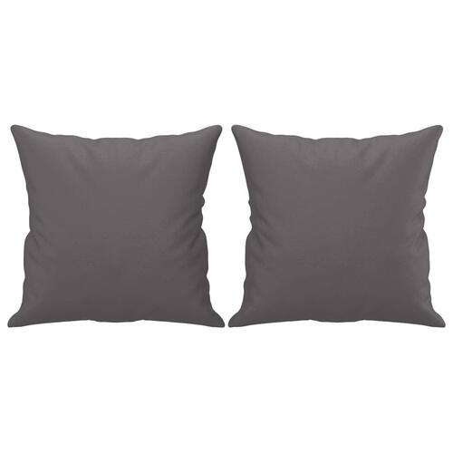 3 personers sofa med puder kunstlæder grå