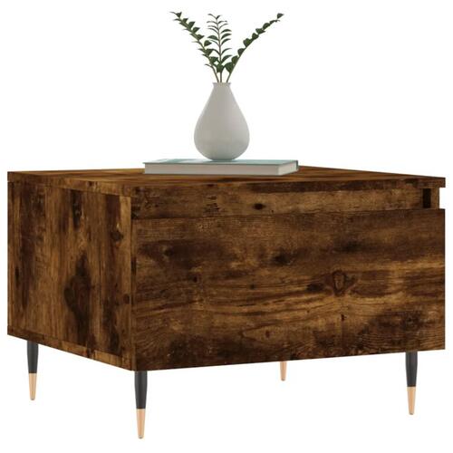 Sofaborde 2 stk. 50x46x35 cm konstrueret træ røget egetræsfarve