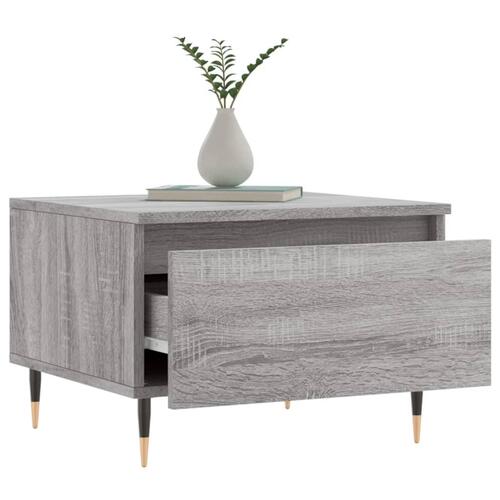 Sofaborde 2 stk. 50x46x35 cm konstrueret træ grå sonoma-eg